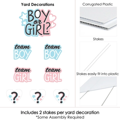 Big Dot Of Happiness Baby Gender Reveal - Yard Sign And Outdoor Lawn Decorations - Team Boy Or Girl Party Yard Signs - Set Of 8 3 Big Dot Of Happiness Baby Gender Reveal - Yard Sign And Outdoor Lawn Decorations - Team Boy Or Girl Party Yard Signs - Set Of 8 - Image 3