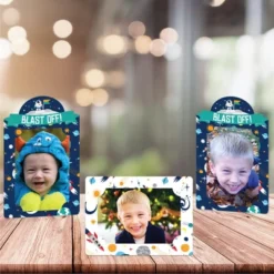 Big Dot Of Happiness Blast Off To Outer Space - Rocket Ship Baby Shower Or Birthday Party 4x6 Picture Display - Paper Photo Frames - Set Of 12 -Anagram Shop GUEST e45bab9d a973 4bda 8722 22574ead01f4