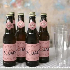 Big Dot Of Happiness Bride Squad - Rose Gold Bridal Shower Or Bachelorette Party Decorations For Women - 6 Beer Bottle Label Stickers & 1 Carrier -Anagram Shop GUEST e46ebcab d69c 4b5b 9074 e87698ed74f3