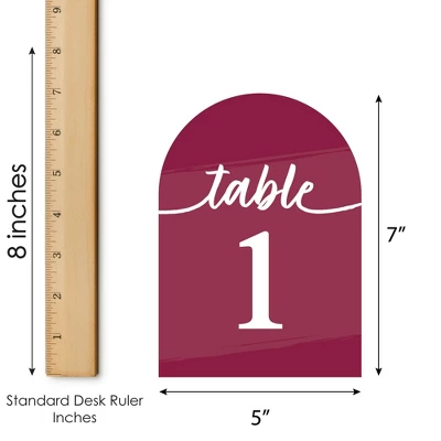 Big Dot Of Happiness Burgundy Elegantly Simple - Wedding Receptions, Parties Or Events Double-Sided 5 X 7 Inches Cards - Table Numbers - 1-20 6 Big Dot Of Happiness Burgundy Elegantly Simple - Wedding Receptions, Parties Or Events Double-Sided 5 X 7 Inches Cards - Table Numbers - 1-20 - Image 6