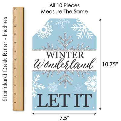 Big Dot Of Happiness Winter Wonderland - Hanging Vertical Paper Door Banners - Snowflake Holiday Party & Winter Wedding Wall Kit - Indoor Door Decor 4 Big Dot Of Happiness Winter Wonderland - Hanging Vertical Paper Door Banners - Snowflake Holiday Party & Winter Wedding Wall Kit - Indoor Door Decor - Image 4