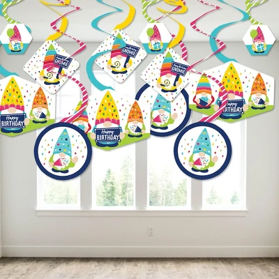 Big Dot Of Happiness Gnome Birthday - Happy Birthday Party Hanging Decor - Party Decoration Swirls - Set Of 40 2 Big Dot Of Happiness Gnome Birthday - Happy Birthday Party Hanging Decor - Party Decoration Swirls - Set Of 40 - Image 2