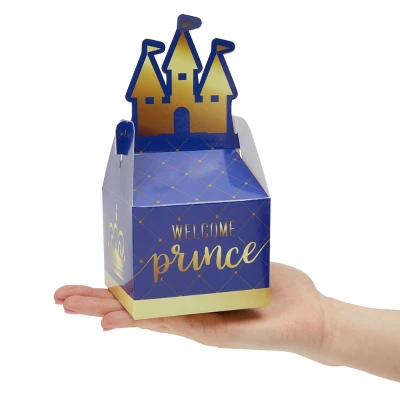 Blue Panda 36 Pack Castle Paper Party Favor Treat Boxes For Prince Baby Shower, Gender Reveal Decorations, Royal Blue, 4 X 7 In 2 Blue Panda 36 Pack Castle Paper Party Favor Treat Boxes For Prince Baby Shower, Gender Reveal Decorations, Royal Blue, 4 X 7 In - Image 2