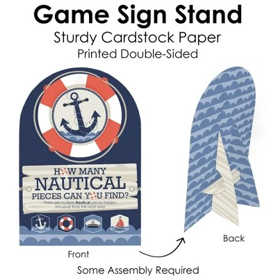 Big Dot Of Happiness Ahoy - Nautical - Baby Shower Or Birthday Party Scavenger Hunt - 1 Stand And 48 Game Pieces - Hide And Find Game 4 Big Dot Of Happiness Ahoy - Nautical - Baby Shower Or Birthday Party Scavenger Hunt - 1 Stand And 48 Game Pieces - Hide And Find Game - Image 4