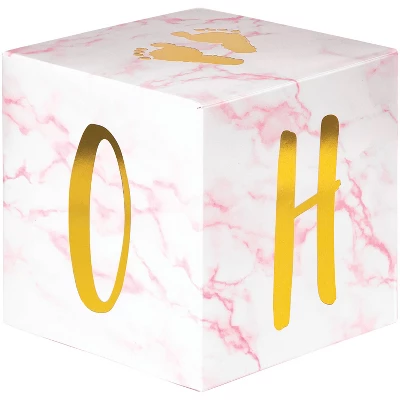 Creative Converting 3ct Marble 'Oh Baby' Centerpieces Party Décor And Accessories Pink 1 Creative Converting 3ct Marble 'Oh Baby' Centerpieces Party Décor And Accessories Pink