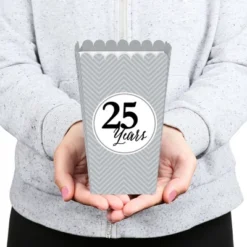 Big Dot Of Happiness We Still Do - Silver 25th Wedding Anniversary Party Favors Popcorn Treat Boxes - Set Of 12 -Anagram Shop GUEST e74dec0d d2b2 415d ac86 4e34c1d8656b