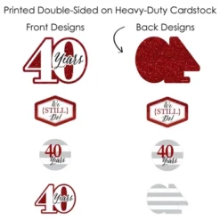 Big Dot Of Happiness We Still Do - 40th Wedding Anniversary - Anniversary Party Centerpiece Sticks - Showstopper Table Toppers - 35 Pieces -Anagram Shop GUEST e7867939 b9ed 4bb7 8e23 bec8f21ccf23