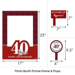 Big Dot Of Happiness We Still Do - 40th Wedding Anniversary Selfie Photo Booth Picture Frame & Props - Printed On Sturdy Material -Anagram Shop GUEST e7a01952 db06 42d2 8dee ed74633fff5a