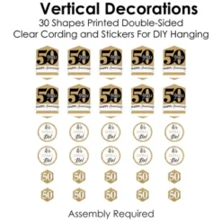 Big Dot Of Happiness We Still Do - 50th Wedding Anniversary - Anniversary Party DIY Dangler Backdrop - Hanging Vertical Decorations - 30 Pieces -Anagram Shop GUEST e7a4ab33 e583 46be a567 4caaf5be8801