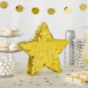 Sparkle And Bash Small Gold Star Pinata For Kids Birthday, Twinkle Twinkle Little Star Gender Reveal Party Decorations, Baby Shower, 13 X 3 In