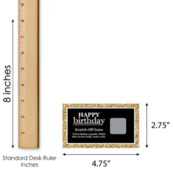 Big Dot Of Happiness Adult Happy Birthday - Gold - Birthday Party Game Scratch Off Cards - 22 Count -Anagram Shop GUEST e7f5befe ccbb 456b b928 22023feca286