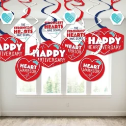 Big Dot Of Happiness Happy Heartiversary - CHD Awareness Hanging Decor - Party Decoration Swirls - Set Of 40 -Anagram Shop GUEST e81a8f3c 9358 4d12 a488 75430d088ac8