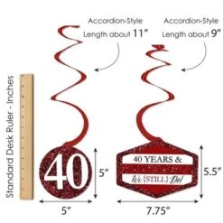 Big Dot Of Happiness We Still Do - 40th Wedding Anniversary - Anniversary Party Hanging Decor - Party Decoration Swirls - Set Of 40 -Anagram Shop GUEST e8ae27ac 5e2a 415a 8d05 d3162a9bbb6c