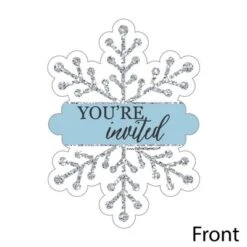 Big Dot Of Happiness Winter Wonderland - Shaped Fill-in Invites - Snowflake Holiday Party And Winter Wedding Invites Cards With Envelopes - Set Of 12