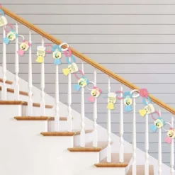 Big Dot Of Happiness What Will It Bee - 90 Chain Links And 30 Paper Tassels Decoration Kit - Gender Reveal Paper Chains Garland - 21 Feet