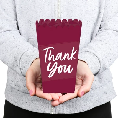 Big Dot Of Happiness Burgundy Elegantly Simple - Guest Party Favor Popcorn Treat Boxes - Set Of 12 3 Big Dot Of Happiness Burgundy Elegantly Simple - Guest Party Favor Popcorn Treat Boxes - Set Of 12 - Image 3