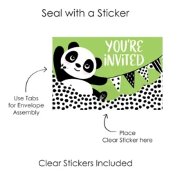 Big Dot Of Happiness Party Like A Panda Bear - Fill-In Cards - Baby Shower Or Birthday Party Fold And Send Invitations - Set Of 8 -Anagram Shop GUEST e9cde349 3422 4c91 ba72 3cdb71818a35