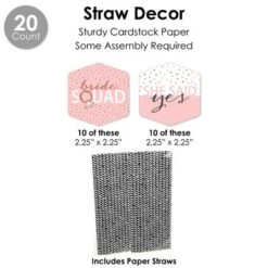 Big Dot Of Happiness Bride Squad - Rose Gold Bridal Shower Or Bachelorette Party Favors And Cupcake Kit - Fabulous Favor Party Pack - 100 Pieces -Anagram Shop GUEST ea10c3b8 e618 4944 9edf 2eaf3658eb05