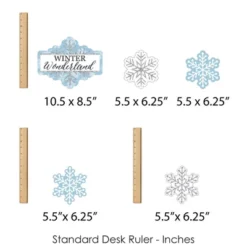 Big Dot Of Happiness Winter Wonderland - Snowflake Holiday Party And Winter Wedding Centerpiece Sticks - Showstopper Table Toppers - 35 Pieces -Anagram Shop GUEST ea227287 b8d4 490c bd6c 1b3548e3ad35