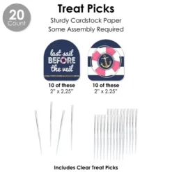 Big Dot Of Happiness Last Sail Before The Veil - Nautical Bachelorette And Bridal Shower Favors And Cupcake Kit - Fabulous Favor Party Pack - 100 Pc 9 Big Dot Of Happiness Last Sail Before The Veil - Nautical Bachelorette And Bridal Shower Favors And Cupcake Kit - Fabulous Favor Party Pack - 100 Pc -Anagram Shop GUEST ea632a5f c192 460a a236 846ff4dca280