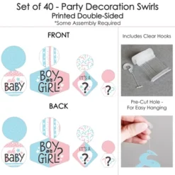 Big Dot Of Happiness Baby Gender Reveal - Team Boy Or Girl Party Hanging Decor - Party Decoration Swirls - Set Of 40 9 Big Dot Of Happiness Baby Gender Reveal - Team Boy Or Girl Party Hanging Decor - Party Decoration Swirls - Set Of 40 -Anagram Shop GUEST eaacd8b8 8017 432d 94df a5f46ff741db