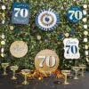 Sparkle And Bash 12 Pieces 70th Birthday Party Supplies, Table Centerpieces, Wall Ceiling Decorations Confetti String