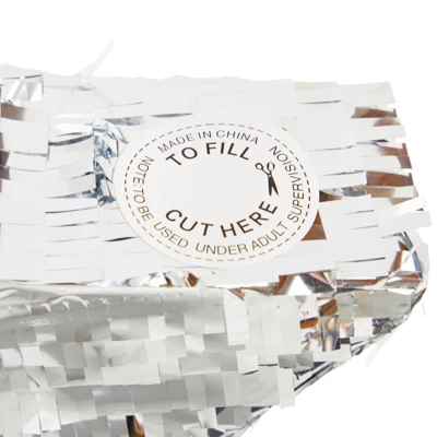 Sparkle And Bash Silver Foil Star Pinata For Kids Birthday, Twinkle Twinkle Little Star Gender Reveal Party Decorations (Small, 13 X 13 X 3 In) 6 Sparkle And Bash Silver Foil Star Pinata For Kids Birthday, Twinkle Twinkle Little Star Gender Reveal Party Decorations (Small, 13 X 13 X 3 In) - Image 6