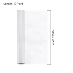 Unique Bargains Flower Wrapping Paper 30ft Floral Bouquet Waterproof Packaging Cotton For Wedding Party White