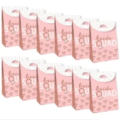 Big Dot Of Happiness Bride Squad - Rose Gold Bridal Shower Or Bachelorette Gift Favor Bags - Party Goodie Boxes - Set Of 12 -Anagram Shop GUEST ec6dcb37 d686 4f1e 8d0d 229649929fa1