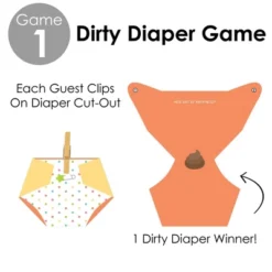Big Dot Of Happiness Baby Neutral - Baby Shower Conversation Starter - 2-in-1 Dirty Diaper Game - Set Of 24 -Anagram Shop GUEST ecaefc3d 7974 4117 a559 4449c001e0d8