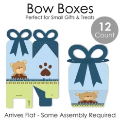 Big Dot Of Happiness Baby Boy Teddy Bear - Square Favor Gift Boxes - Baby Shower Bow Boxes - Set Of 12 -Anagram Shop GUEST ece3f098 db79 4eba b795 ca25009603c6