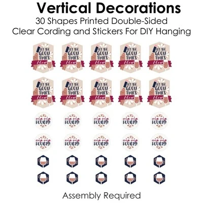 Big Dot Of Happiness But First, Wine - Wine Tasting Party DIY Dangler Backdrop - Hanging Vertical Decorations - 30 Pieces 3 Big Dot Of Happiness But First, Wine - Wine Tasting Party DIY Dangler Backdrop - Hanging Vertical Decorations - 30 Pieces - Image 3