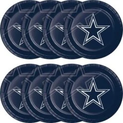 NFL 24ct Dallas Cowboys Football Paper Plates