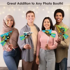 Big Dot Of Happiness Smash And Crash - Monster Truck - Triangle Boy Birthday Party Photo Props - Pennant Flag Centerpieces - Set Of 20 -Anagram Shop GUEST ed74eb3e 23f0 4355 b72f fc957818ca23