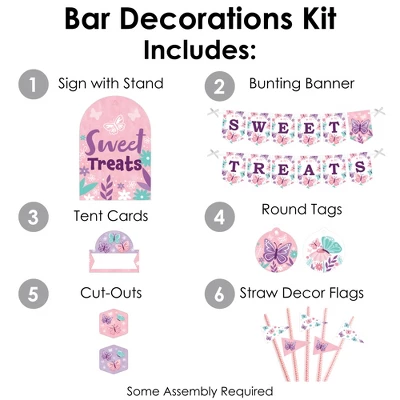 Big Dot Of Happiness Beautiful Butterfly - DIY Floral Baby Shower Or Birthday Party Sweet Treats Signs - Snack Bar Decorations Kit - 50 Pieces 2 Big Dot Of Happiness Beautiful Butterfly - DIY Floral Baby Shower Or Birthday Party Sweet Treats Signs - Snack Bar Decorations Kit - 50 Pieces - Image 2