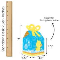 Big Dot Of Happiness Ducky Duck - Square Favor Gift Boxes - Baby Shower Or Birthday Party Bow Boxes - Set Of 12 -Anagram Shop GUEST eef8a2e5 410f 4d0b 9a17 e805e5c36553