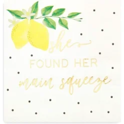 Sparkle And Bash 100 Pack She Found Her Main Squeeze Napkins, Lemon Party Supplies For Bridal Shower -Anagram Shop GUEST ef66d70c 63c2 45ef bf75 64b5315091a9