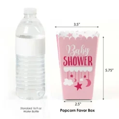 Big Dot Of Happiness It's A Girl - Pink Baby Shower Favor Popcorn Treat Boxes - Set Of 12