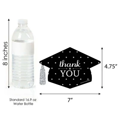 Big Dot Of Happiness Silver - Tassel Worth The Hassle - Shaped Thank You Cards - Graduation Party Thank You Note Cards With Envelopes - Set Of 12 4 Big Dot Of Happiness Silver - Tassel Worth The Hassle - Shaped Thank You Cards - Graduation Party Thank You Note Cards With Envelopes - Set Of 12 - Image 4