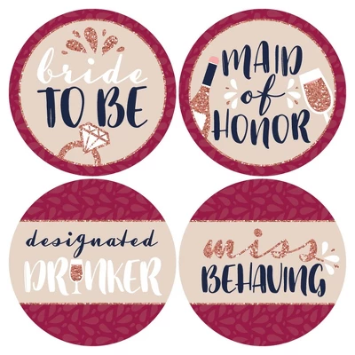 Big Dot Of Happiness Vino Before Vows - Winery Bridal Shower Or Bachelorette Party Funny Name Tags - Party Badges Sticker Set Of 12 2 Big Dot Of Happiness Vino Before Vows - Winery Bridal Shower Or Bachelorette Party Funny Name Tags - Party Badges Sticker Set Of 12 - Image 2