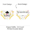 Big Dot Of Happiness Let's Fiesta - Diaper Shaped Raffle Ticket Inserts - Fiesta Baby Shower Activities - Diaper Raffle Game - Set Of 24