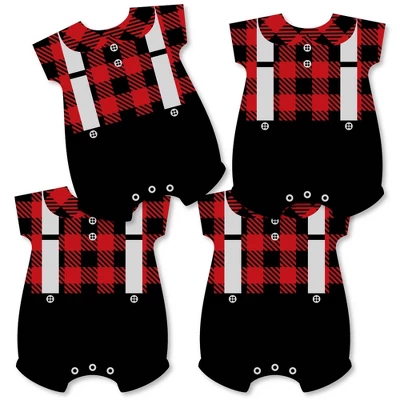 Big Dot Of Happiness Lumberjack - Baby Bodysuit Channel The Flannel Decor - DIY Buffalo Plaid Baby Shower Or 1st Birthday Party Essentials - Set Of 20 1 Big Dot Of Happiness Lumberjack - Baby Bodysuit Channel The Flannel Decor - DIY Buffalo Plaid Baby Shower Or 1st Birthday Party Essentials - Set Of 20