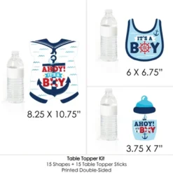 Big Dot Of Happiness Ahoy It's A Boy - Nautical Baby Shower Centerpiece Sticks - Table Toppers - Set Of 15 -Anagram Shop GUEST f15f2815 7aed 4c2e 80c7 3d16913b5129