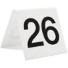 Juvale Set Of 25 Acrylic Table Numbers For Wedding, Plastic Tent Cards Numbered 26-50 For Restaurants, Banquets, Receptions, 3 X 2.75 X 2.5 In