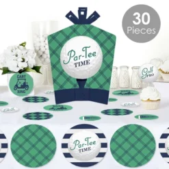 Big Dot Of Happiness Par-Tee Time - Golf - Birthday Or Retirement Party Decor And Confetti - Terrific Table Centerpiece Kit - Set Of 30
