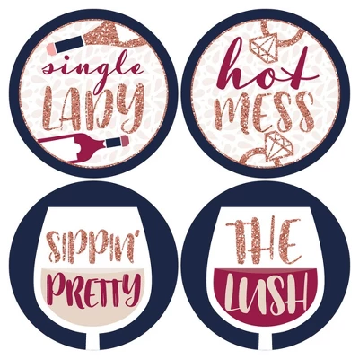 Big Dot Of Happiness Vino Before Vows - Winery Bridal Shower Or Bachelorette Party Funny Name Tags - Party Badges Sticker Set Of 12 3 Big Dot Of Happiness Vino Before Vows - Winery Bridal Shower Or Bachelorette Party Funny Name Tags - Party Badges Sticker Set Of 12 - Image 3