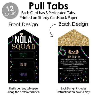 Big Dot Of Happiness NOLA Bride Squad - New Orleans Bachelorette Party Game Pickle Cards - Truth, Dare, Share Pull Tabs - Set Of 12 2 Big Dot Of Happiness NOLA Bride Squad - New Orleans Bachelorette Party Game Pickle Cards - Truth, Dare, Share Pull Tabs - Set Of 12 - Image 2