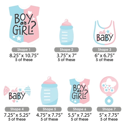 Big Dot Of Happiness Baby Gender Reveal - Team Boy Or Girl Party Centerpiece Sticks - Showstopper Table Toppers - 35 Pieces 5 Big Dot Of Happiness Baby Gender Reveal - Team Boy Or Girl Party Centerpiece Sticks - Showstopper Table Toppers - 35 Pieces - Image 5