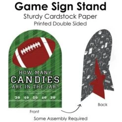 Big Dot Of Happiness End Zone - Football - How Many Candies Baby Shower Or Birthday Party Game - 1 Stand And 40 Cards - Candy Guessing Game -Anagram Shop GUEST f3d69b80 6857 4b55 b880 4ec026c04f00