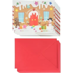 Paper Junkie 36 Pack Gingerbread House Merry Christmas Greeting Cards With Envelopes, Tri-Fold Holiday Cards, 5 X 7 In -Anagram Shop GUEST f41c5af1 0f27 4d7e a0b4 86891b2e4354